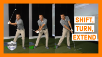 shift turn extend for power in golf